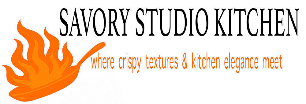 skillet flamed - savory studio kitchen icon logo